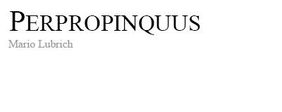 perpropinquus - promo