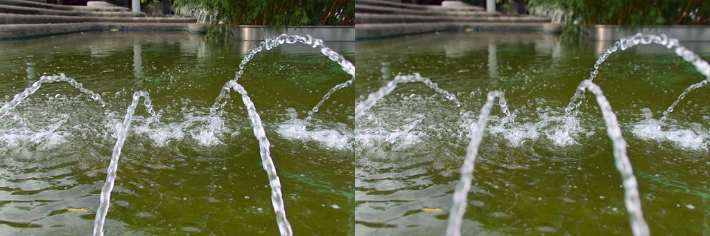 Keine zwei Bilder, sondern ein Bild - allerdings unterschiedlich eingestellt, nachdem es aufgenommen wurde.